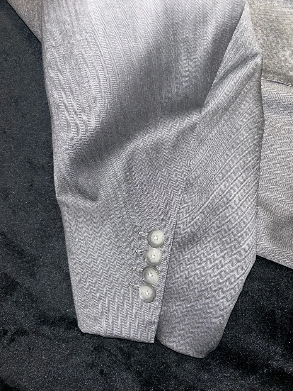 Loro Piana Noblesse Super 200s Wool 13.5 Micron & Silk Gray Blazer Size 60R 2 Bu